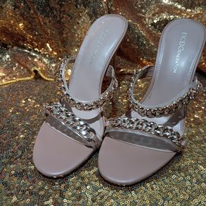 BCBGeneration Women's Pink Chain Strap Sandals